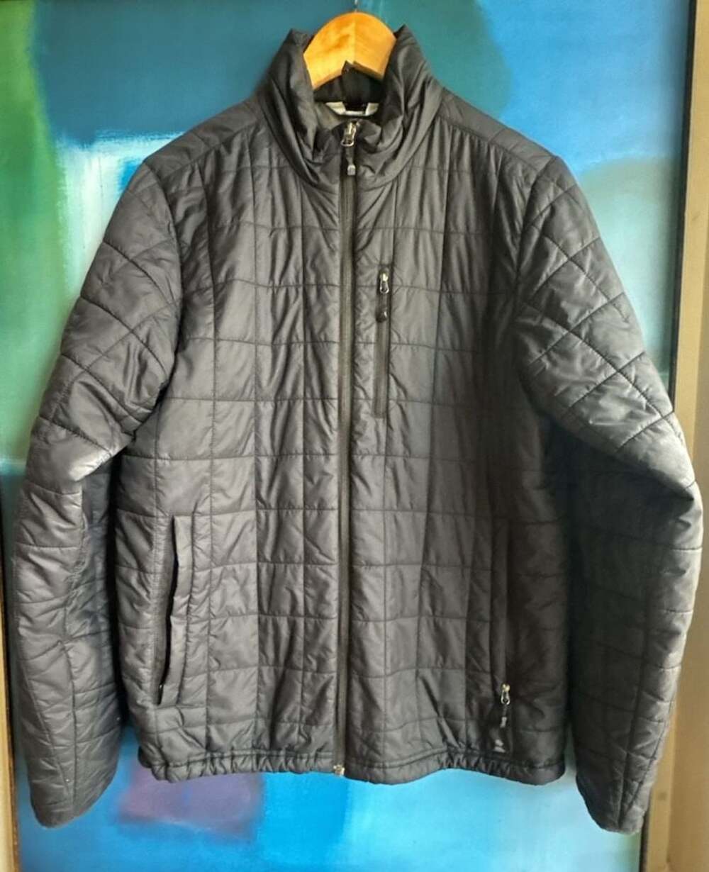 Eastern Mountain Sports Quilted Jacket Size M Black Puffer Full Zip